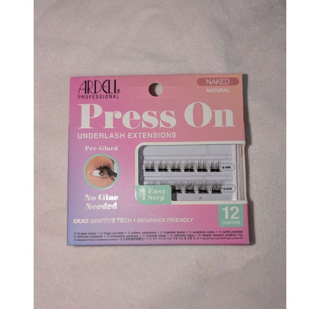 Ardell Press On Underlash Extensions - Naked Natural (12 Clusters) - NIB